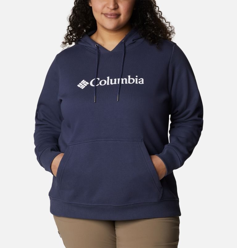 Columbia Logo Hettegensere Dame Marineblå | Plus Size 62753P